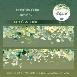 เทปพิมพ์ลายใบไม้ร่วง 1 ม้วน สำหรับงาน DIY สมุดภาพ ตกแต่งเคสมือถือ ห่อของขวัญ และงานคอลลาจ