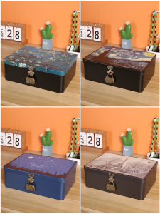 Desktop Iron Box Storage Container with Lock for Cosmetics Student Jewelry Documents File Organizer with Password Lock