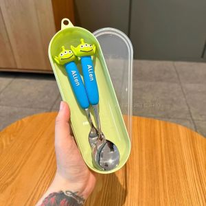 52TOYS | Toy Story 5 Spoon Fork Cutlery Set Woody Buzz Lightyear Jessie Forky Alien Cartoon Character Birthday Christmas Gift For Fans