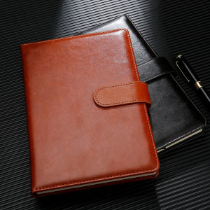 A5 Business Notebook Office Stationery Simple Buckle Meeting Record Book Hardcover Notebook