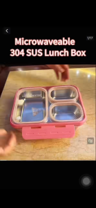 304 Stainless Steel Bento 2/3/4 Grids Lunch Box Microwave & Leakproof Bento Box Food Container Soup Bowl