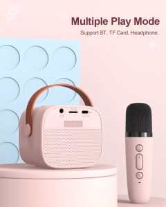 [KÈM MIC HÁT] Bộ Loa mini bluetooth kèm mic Karaoke KOLEAD P2/D20/M15 KIMISO - Loa không dây 2000mAh- Micro công suất 6W - Dây sạc Type C - Bass cực mạnh kết nối thẻ nhớ jack 3.5mm