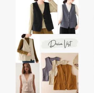 Vest Atasan Wanita - Rompi Wanita - Vest Wanita - Rompi Kerja - Devira Vest