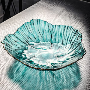 2025 New Crystal Glass Salad Bowl Fruit Plate Elegant Small Fruit Plate Truly Luxury High Value Nordic Style Home Decor