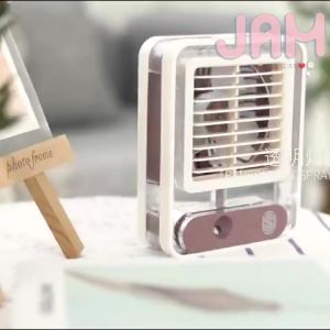 Portable USB charging Mini Desk Air cooling Fan with Humidifying Water Nano Spray Fans with LED Light Fan Cooler