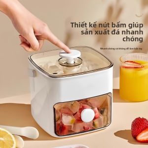 MONLEYTA | Mold ép đá hộp làm đá Khay làm đá Silicon dung tích lớn trữ lạnh dùng tại nhà cấp thực phẩm bóng đá đông lạnh