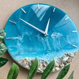 A Top Quality Big Size Silicone Clock Mold DIY Square Round Clock Watch Mould Wall Hanging Decorative Mirror Epoxy Resin