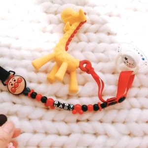 2 IN 1 Baby Pacifier Toy Dual Use Clip Anti Lost Holder Chain Teether Hanger Newborn Dummy Holder 安抚奶嘴夹扣带