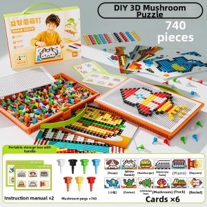 BABYSHOME | Educational 3D Puzzle Construction Toys for Children Aged 3-6 Large Particles