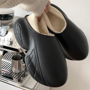 Mens and Womens Winter Couple Warm Trendy Cool Outwear Thick Sole Bread Cotton Slippers Non Slip Waterproof Sports Snow Boots