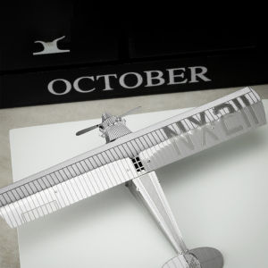 โมเดลประกอบ DIY ทำจากเหล็กทำจากโลหะทั้งชิ้นต่อจิ๊กซอว์สามมิติมินิ3D เครื่องบินหมายเลขวิญญาณเซนต์ลุยส์