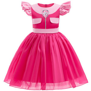 0-6 years old girls small flying sleeves tutu skirt girls dress children cosplay halloween pink childrens clothing