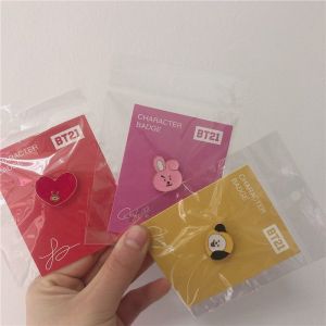 LINE FRIENDS | KPOP BT21 Metal Badges Brooches Lapel Pins Pins Clothing Accessories Fan Events Support Merchandise Peripheral Items 2026