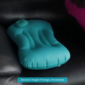 Tokotogo - Travel Pillow Bantal Angin Pompa Otomatis Traveling Inflatable Pillow Rectangle Shaped COD