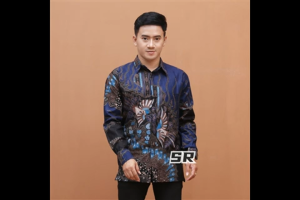 Batik Couple Pasangan Keluarga Ayah Ibu Anak Laki Perempuan Suami Istri Sepasang Modern Anis Biru