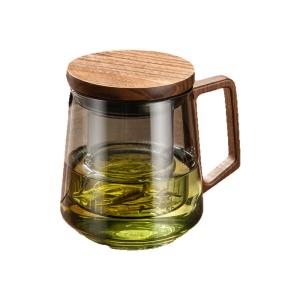 GIANXI | High-Quality Office-Use Mens Glass Tea Cup with Tea-Water Separation