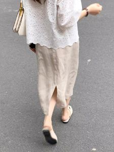 Cotton Lace Doll Top and Half-length Skirt Set for Women Fashionable Spring Summer Outfit with Short Sleeves and Pullover Crewneck