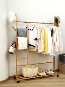 LACC Multiply Pole Clothes Drying Rack High-grade Branches Clothes Rack With Wheels Clothes Hanger Movable For Indoor Bedroom Space-saving Home Organizer