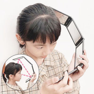 4 Way Mirror 360 Degree Handheld Desktop Mirror Hands-free Diy Haircut Tool Accessories Portable Foldable Makeup Mirror For Self Hair Cutting Makeup Mirror Beauty Tool Retractable Adjustable