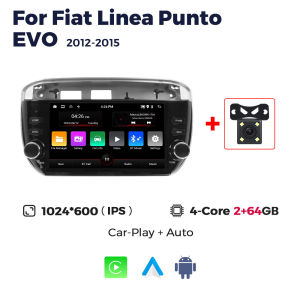 Carplay Andorid Auto Car Radio for Fiat Linea Punto EVO 2012-2015 Intelligent System Player WIFI BT Audio FM Stereo Automotivo