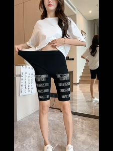 Quần short thể thao nữ Quần short bó sát đính đá phong cách mùa hè mới dành cho đạp xe thường ngày.