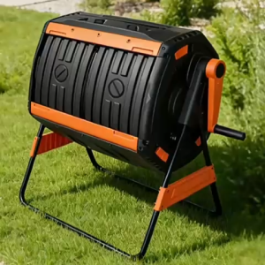 200L Outdoor Gear Rotation Tumbling Compost Bin with Dual Chamber Composting Tumbler