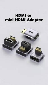Hagibis | Hagibis Mini HDMI Adapter 90 Độ Góc Nam Đến Nữ Cổng Kết Nối Hình Chữ L Cao Tốc Độ Làm Mới Bộ Chuyển Đổi Cáp Video