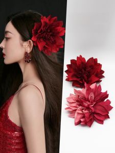 Latin Ethnic Dance plus Flower Side Clip Bohemia Artificial Silk Flower Barrettes Ancient Style Han Chinese Clothing Headdress Clip