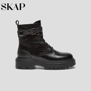 Autumn New Retro Crinkle Leather Short Ankle Boot
