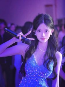 หางปลาเลื่อมสีฟ้า ชุดราตรี ยาวเปลือย เดรส สําหรับงานปาร์ตี้วันที่ผู้ใหญ่พิธี Sensation Glitter ผู้หญิง เดรส กระโปรงทรงเอ