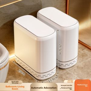MEIZHUFU | Home Kitchen Living Room Bathroom Large Capacity With Lid Garbage Bin