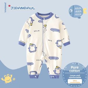 JIFANPAUL | Pure Cotton Long Sleeve Baby Bodysuit for Spring and Autumn
