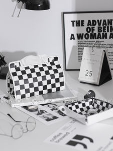 กล่องใส่กระดาษชำระสำหรับรถ ห้องน้ำในบ้าน โต๊ะหน้าห้องน้ำ ดีไซน์แบบท้าทายความคิด ชั้นวางกระดาษชั้นเดียว สไตล์หรูหรา กล่องใส่กระดาษชั้นเดียว