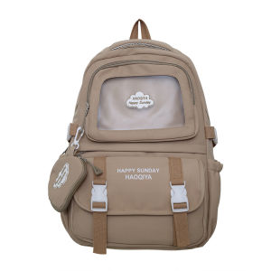 กระเป๋าเป้สะพายหลังนักเรียนมัธยมปลายแบบมินิสำหรับผู้หญิง กระเป๋าสะพายไหล่แบบใส่โน้ตบุ๊กได้ขนาด 15 นิ้ว กระเป๋าเป้สะพายหลังแบบลำลอง