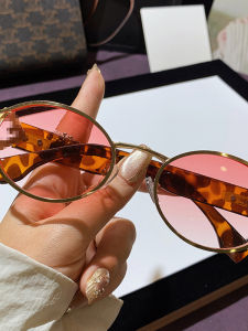 แว่นกันแดดทรงกลมโลหะตกแต่งตัวอักษร F ป้องกันรังสียูวี แว่นกันแดดแฟชั่นสำหรับผู้ชาย แว่นกันแดดแบบไม่มีแบรนด์