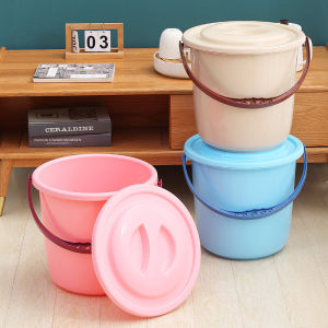 Portable Plastic Water Bucket with Lid for Home Use Bath Foot Wash Car Wash Bathing Dongli Brand Non-Folding European Style