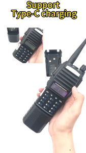 Baofeng UV82 3800mAh Li-ion Extended Battery 2PCS Walkie Talkie Battery Support Type-C Charging Two-Way Radio Enlarge Capacity