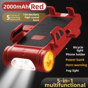 Night Cycling Light Horn 5-in-1 Phone Mount Bike Light