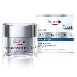 Eucerin Hyaluron [3x] Filler Night Cream 20 มล ยูเซอริน ไฮยาลูรอน (3 เอ็กซ์) สูตรกลางคืน สำหรับทุกสภาพผิว