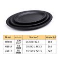 A5 Melamine Black Rectangular Plastic Plate for BBQ Restaurant Accompanying Dish Hot Pot Commercial Creative Dish Plate. 