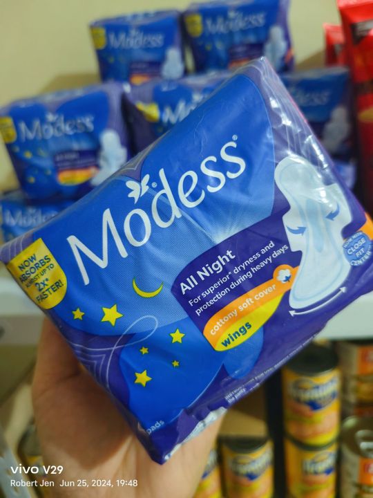 Modess all night sanitary napkin with wings 4's | Lazada PH