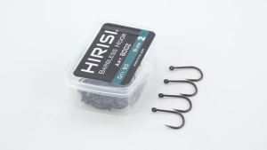 Hirisi 100pcs Barbless Fishing Hooks PTFE Coated High Carbon Steel Hook 8002 Freshwater Fishing Supplies