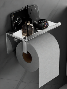 ROLONG | Wall-mounted Drill-free Stainless Steel Toilet Paper Holder