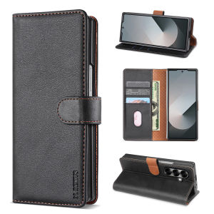 szhaiyu | Premium Leather Wallet Card Pocket Case For Samsung Galaxy Z Fold 8 Ultra 7 6 5 4 Magnetic Cover Closure Flip Kickstand Cover