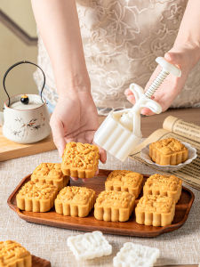 Food Grade Hand Pressed Mooncake Mold New 2025 Home Use Kitchen Tool for Green Bean Pastry 50g 75g Customizable Non-Stick