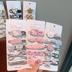 DAIMEISHU (5 chiếc) Kẹp tóc hoạt hình dễ thương kẹp tóc bên ngọt và liền mạch kẹp tóc bị hỏng kẹp tóc ngắn