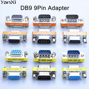1PC DB9 9Pin Male to Male/Female to Female/Male to Female Mini Null Modem Gender Changer Adapter RS232 Serial Plug Com Connector