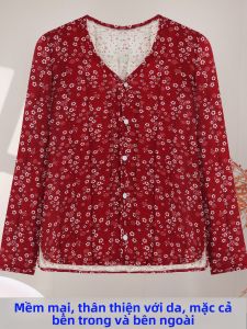 Áo Khoác Cotton Mùa Đông Cho Nữ Áo Khoác Ngoài Cotton Họa Tiết Hoa Ấm Áp Cỡ Lớn Dáng Rộng Dài Tay Khóa Nút Đơn Giản