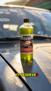 BOSS WATERLESS CAR WASH SPRAY FOR CARS BIKES AND MOTORCYCLES 500ML/ 1 LITER WITH MICROFIBER TOWEL CLOTH