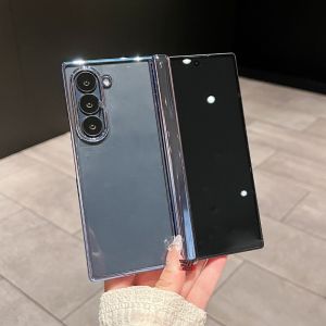 Full Cover Transparent Magnetic Axis Electroplated Phone Case for Galaxy Z Fold6
